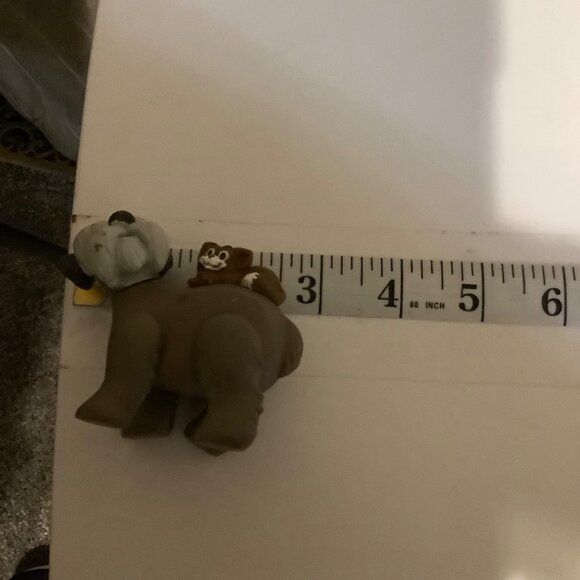 Vtg Disney 101 Dalmatians Colonel Dog & Sergeant Tibbs Cat Toy Figure - Picture 5 of 5